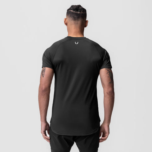0660. AeroSilver® Established Tee - Black "Box Logo"