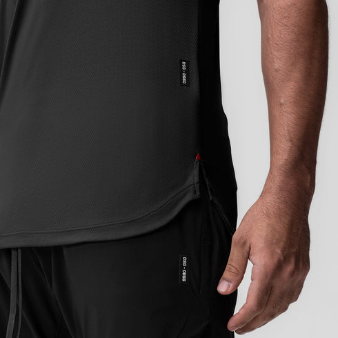 0660. AeroSilver® Established Tee - Black "Box Logo"