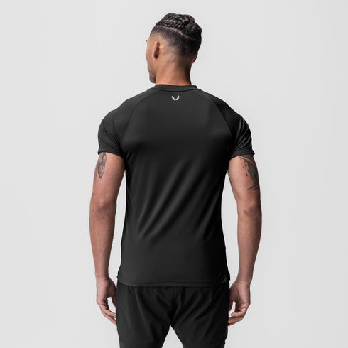 0918. AeroSilver® Fitted Tee - Black "OTWR"