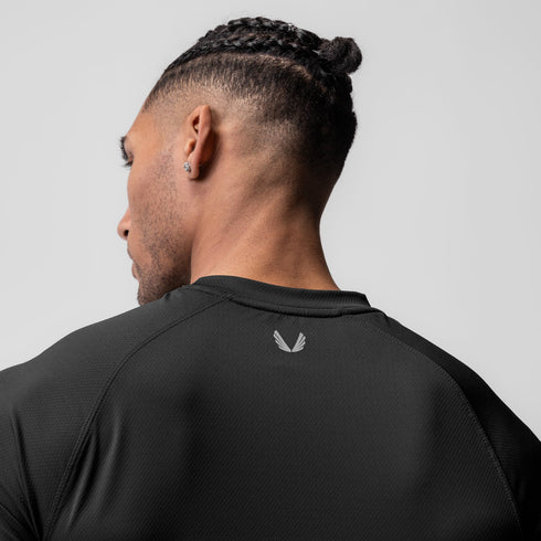 0918. AeroSilver® Fitted Tee - Black "OTWR"