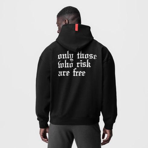 0874. Tech-Terry™ Zip Pocket Hoodie - Black/White "OTWR"
