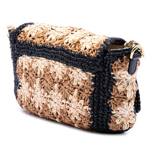 GG Marmont Flap Bag Raffia Small