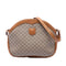 Vintage Saddle Flap Shoulder Bag Macadam Coated Canvas Small