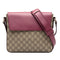 Flap Messenger Bag GG Coated Canvas with Leather Medium