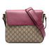Flap Messenger Bag GG Coated Canvas with Leather Medium