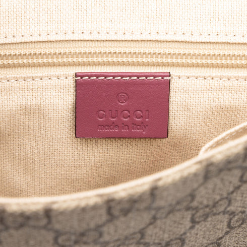 Flap Messenger Bag GG Coated Canvas with Leather Medium