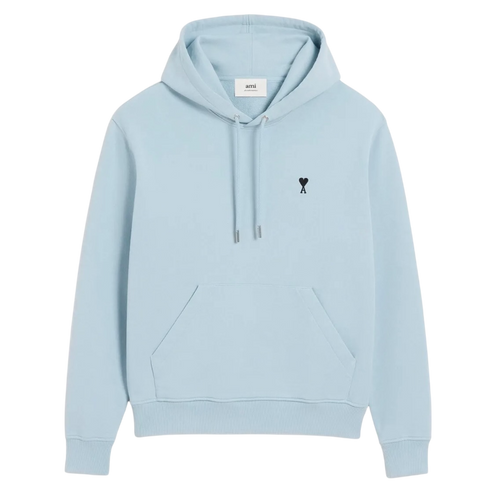 Hoodie Bleu Ciel Ami De Coeur Noir en Coton