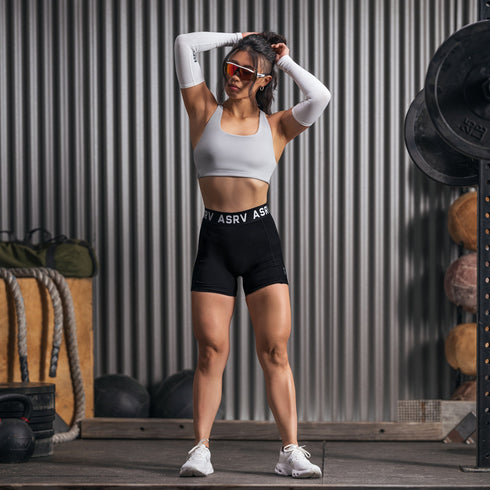 W027. LYCRA® Ribbed Short - Black
