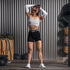 W027. LYCRA® Ribbed Short - Black