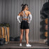 W027. LYCRA® Ribbed Short - Black