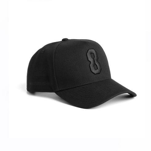 New Era® 9Forty® A-Frame Hat - Black/Black "8"