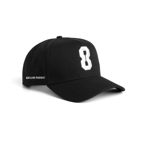 New Era® 9Forty® A-Frame Hat - Black/White "8"