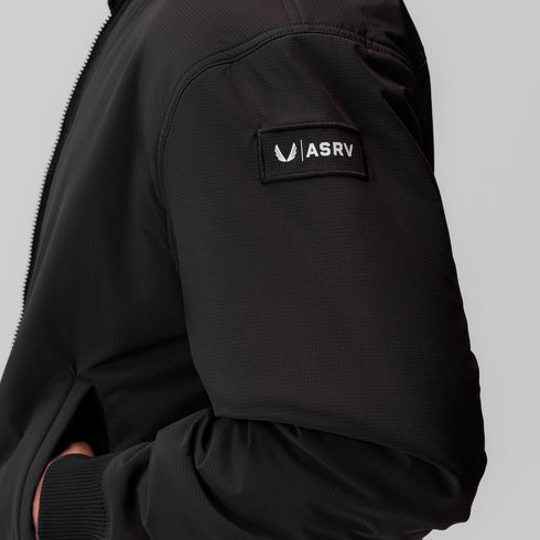 0858. Ripstop Insulated Bomber Jacket - Black