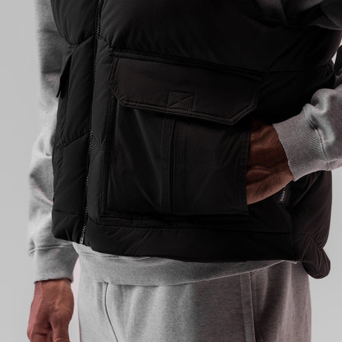 0859. Ripstop Insulated Puffer Gilet - Black