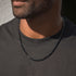 4mm Black Tennis Chain
