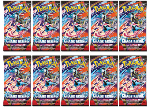 2026 Pokémon Mega Evolution Chaos Rising Booster Pack 10x Lot (Artwork May Vary)