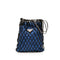 Fishnet Chain Crossbody Bag Woven Leather and Satin