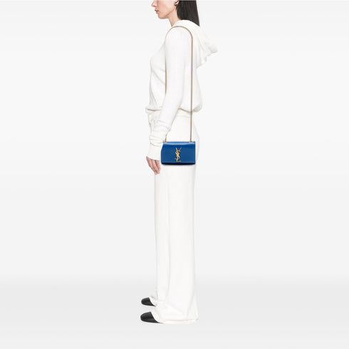 Classic Monogram Crossbody Bag Grainy Patent Small