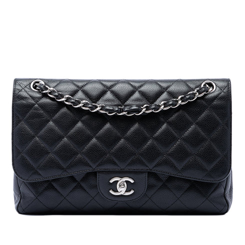 Classic Double Flap Bag Quilted Caviar Jumbo