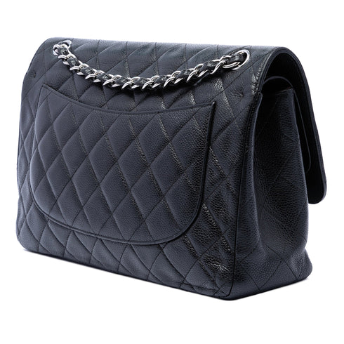 Classic Double Flap Bag Quilted Caviar Jumbo
