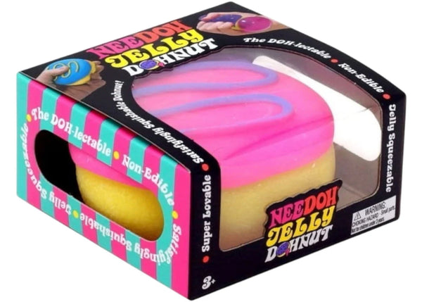 NeeDoh Jelly Dohnut Squishy Fidget Toy Pink