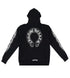 CHROME HEARTS HORSESHOE FLORAL-CROSS BLACK ZIP UP HOODIE