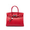 Birkin Handbag Red Epsom with Palladium Hardware 30