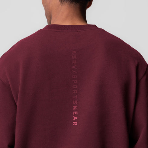 0984. Herringbone Terry Crewneck - Crimson