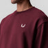 0984. Herringbone Terry Crewneck - Crimson