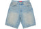 Supreme Stars Studded Baggy Denim Short Washed Indigo