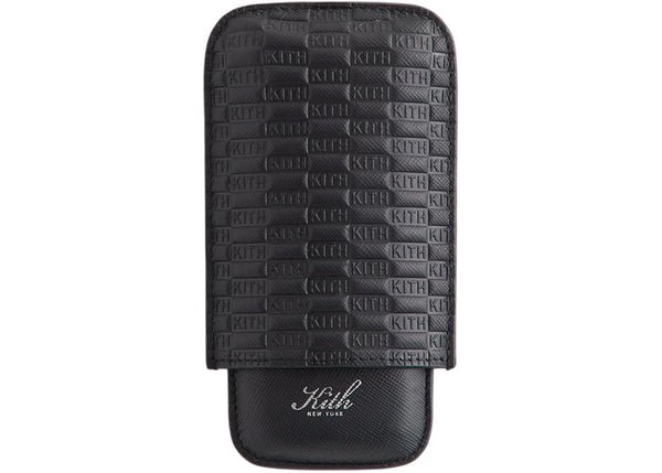 Kith Kithmas Monogram Saffiano Leather Cigar Case (FW25) Black