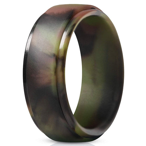 VVS Jewelry Camouflage Green Silicone Wedding Band