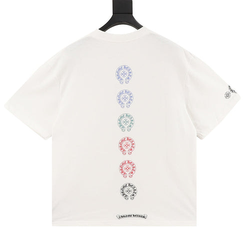 Chrome Hearts Multicolor Cross Print Short-Sleeve T-Shirt