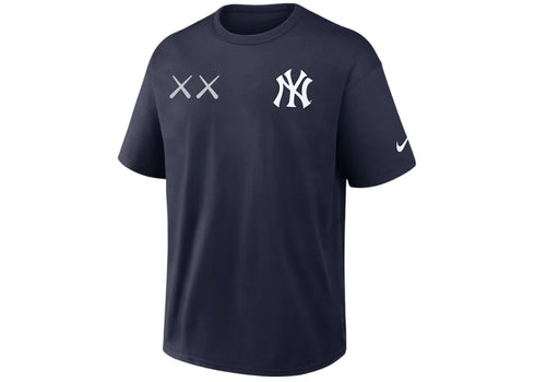 KAWS Nike MLB Fanatics Fest Elevated Max 90 New York Yankees Tee Collegiate Navy