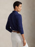 RALPH LAUREN Custom Slim Fit Mesh Polo Shirt Newport Navy
