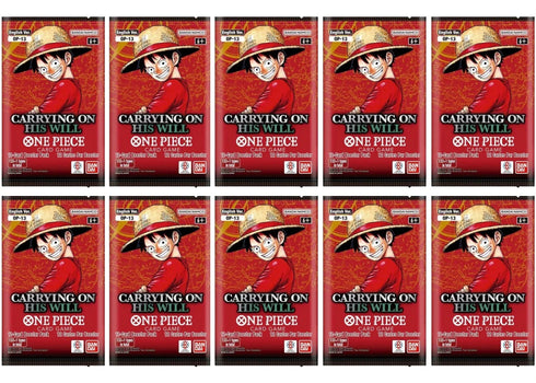 Bandai One Piece Carrying On His Will (OP-13) Booster Pack (10x Lot)