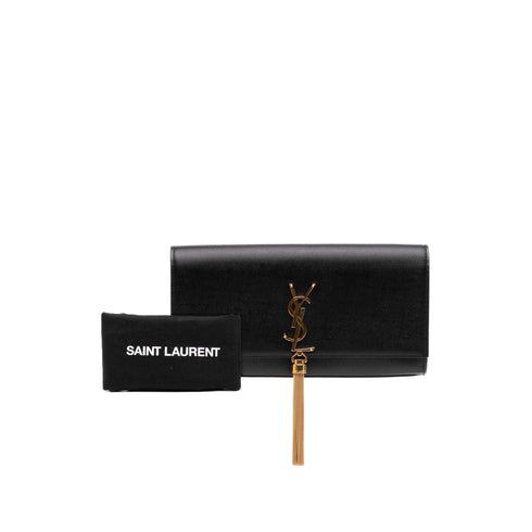 Classic Monogram Tassel Clutch Leather Long