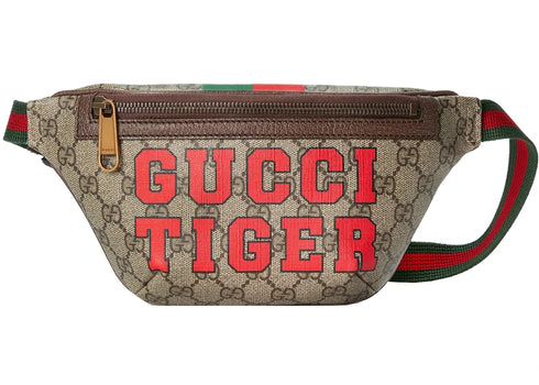 Gucci Tiger GG Belt Bag Beige/Ebony
