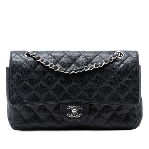 Classic Double Flap Bag Quilted Caviar Medium