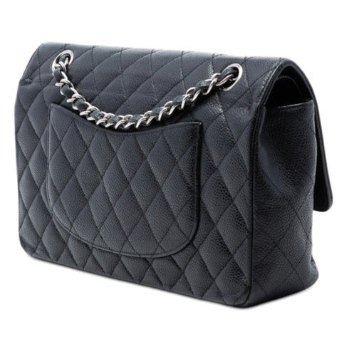 Classic Double Flap Bag Quilted Caviar Medium