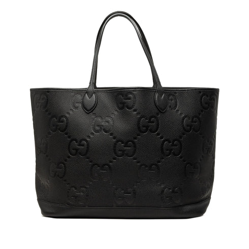 Open Shopping Tote Jumbo GG Embossed Leather Large