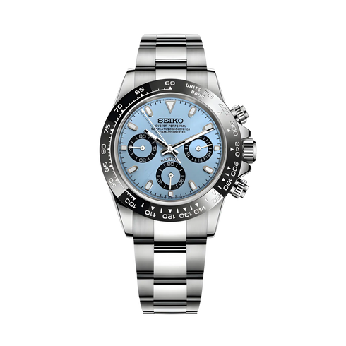 Seiko Mod Daytona | Platinum Ice Blue