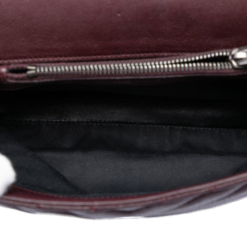 Classic Monogram College Bag Matelasse Chevron Leather Medium