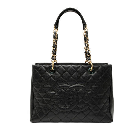 Grand Shopping Tote Quilted Caviar