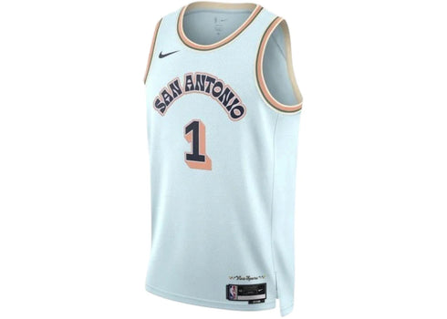 Nike NBA San Antonio Spurs Victor Wembanyama 1 2024/25 City Edition Swingman Jersey Celestine Blue