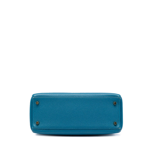 Kelly Handbag Blue Togo with Gold Hardware 28