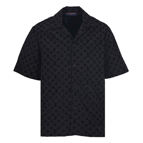 Louis Vuitton Mulberry Silk Short-Sleeve Shirt