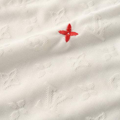 Louis Vuitton All-Over Monogram Short-Sleeve T-Shirt with Embroidered Clover Accents