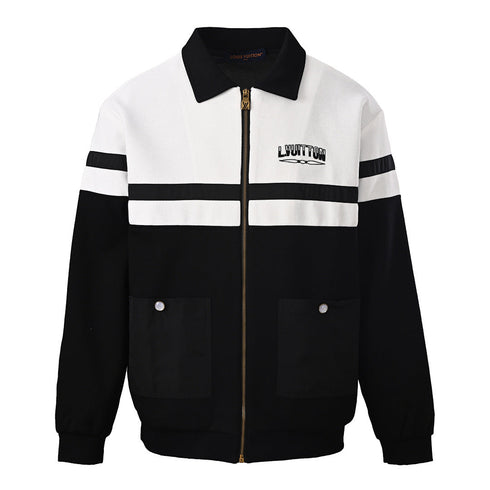 Louis Vuitton Letter-Embroidered Contrast Jacket