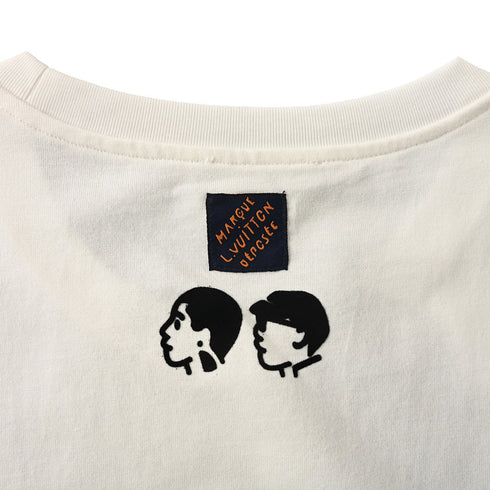 Louis Vuitton Heart-Flocked Print Short-Sleeve T-Shirt